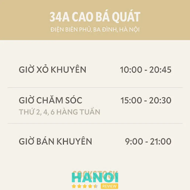 Cockstock Piercing: 34 Cao Bá Quát, Ba Đình