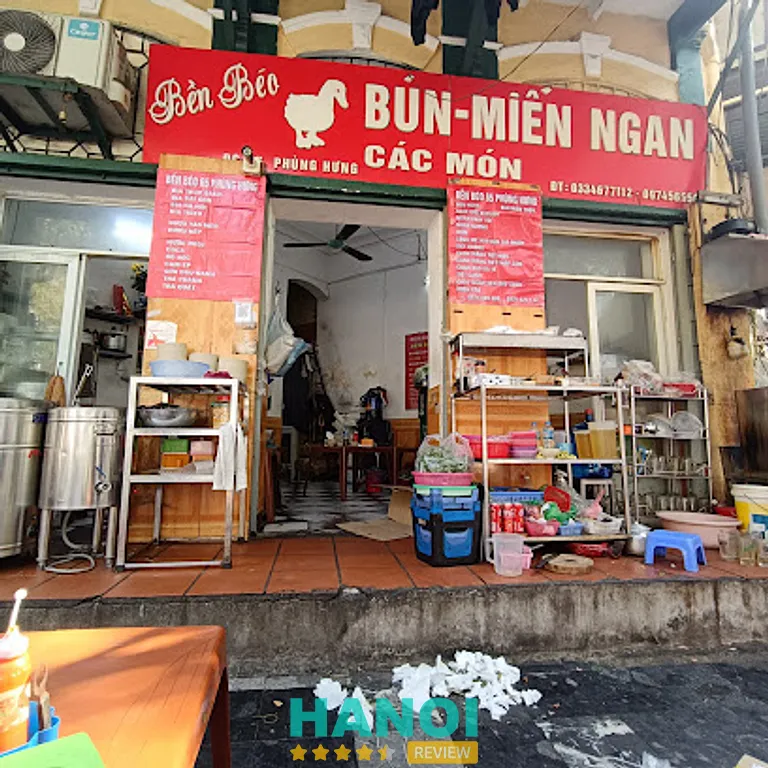 Quán bún ngan Bền Béo: 65 Phùng Hưng, phường Hoàn Kiếm
